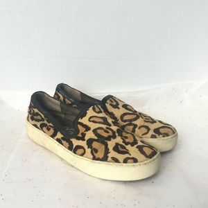Sam Edelman Calf Hair Leopard Slip On Sneaker 7 M